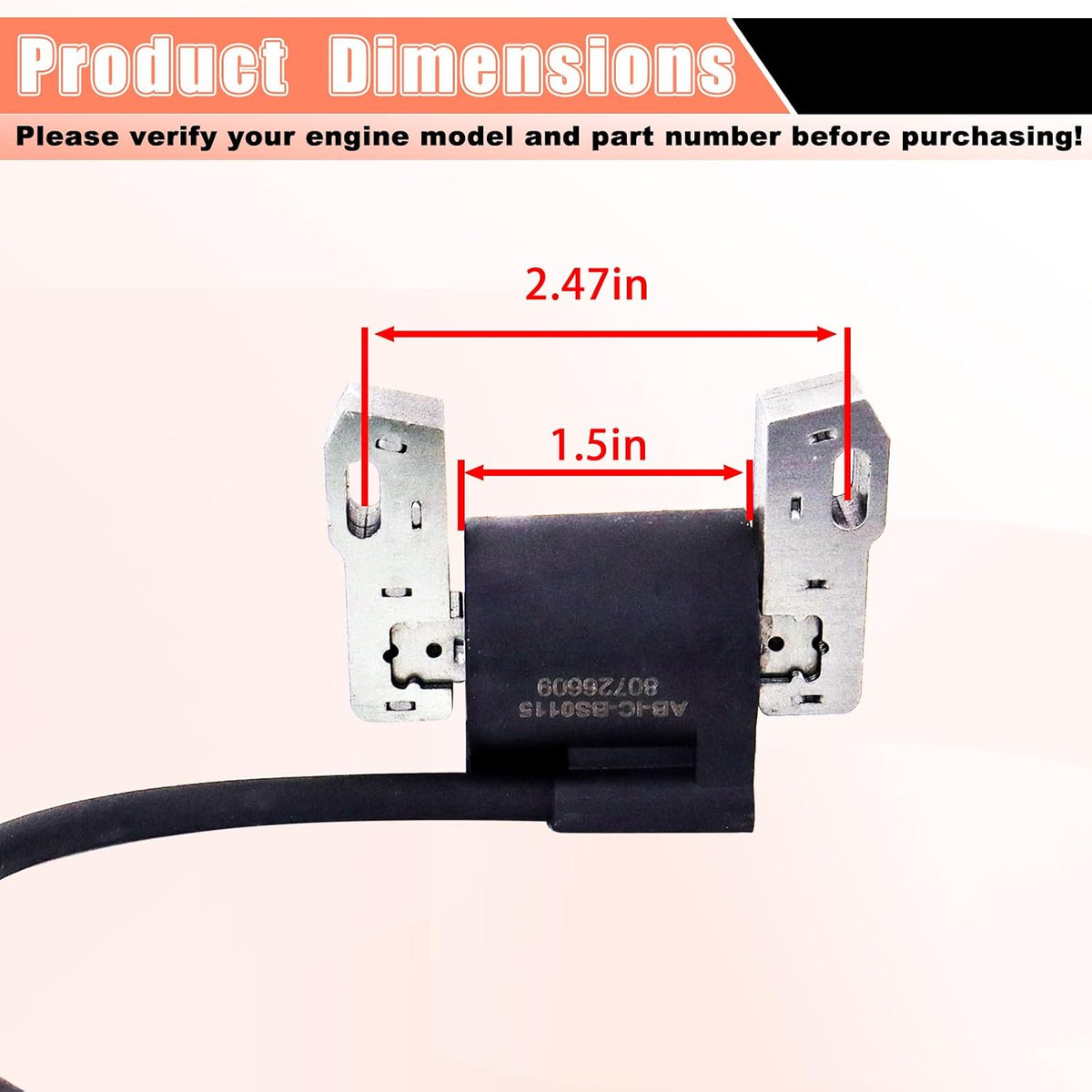 2 Pack Ignition Coil for John Deere X127 X135R X140 X146R X147R X155R X165 X166 X167 X330 100 Series Tractor with Spark Plug