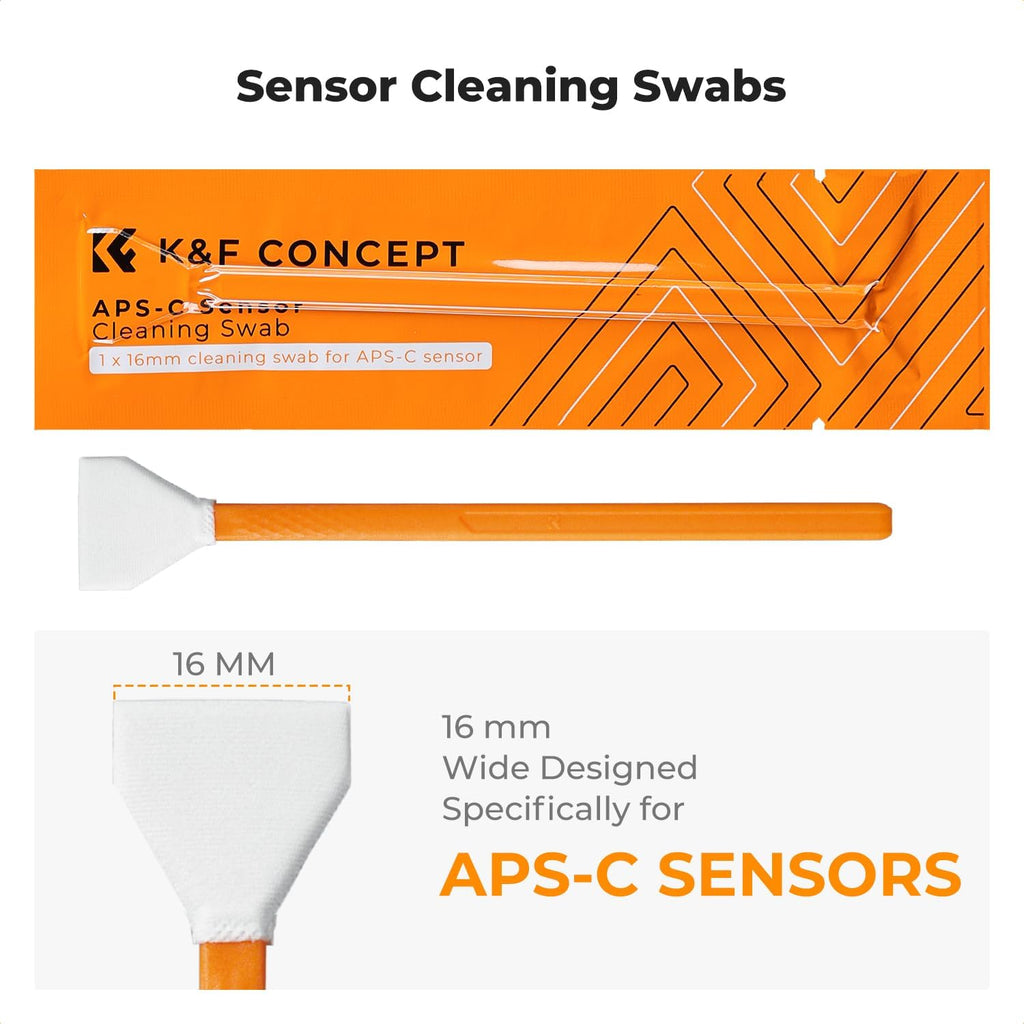25 in 1 Camera Pro Cleaning Kit, APS-C Lens and Sensor Cleaner | 16mm Vac-Sealed Swabs,Lens Pen,60 and 20ML Lens
