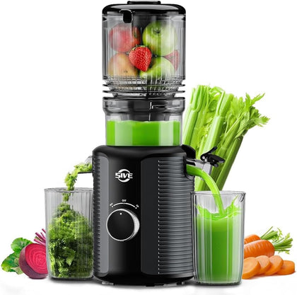 Cold Press Juicer, 5.1 Inch Wide Chute Slow Masticating Extractor | 1.7 L Slow Juice Extractor for Whole Fruits