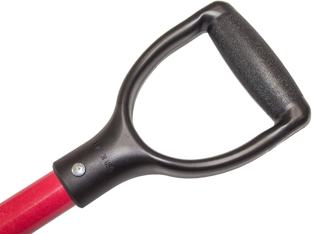 Heavy Duty Snow Pusher - High Molecular Weight Snow Plow with Fiberglass D-Grip Handle, Large Shovel Pusher for