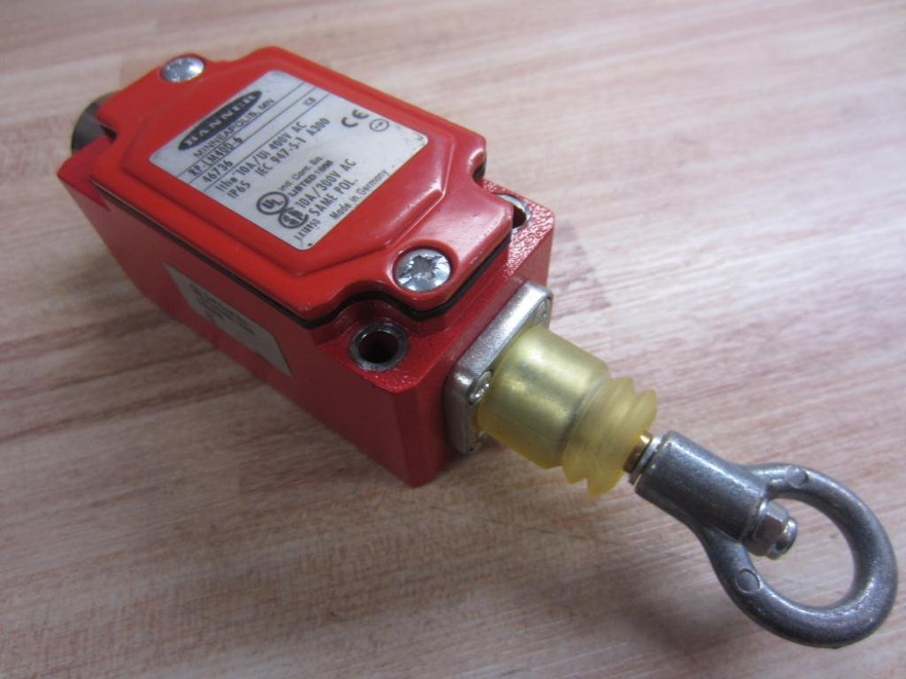 Banner Engineering RP-LM40D-6, Switch, Safety, 40mm, Rope Pull, 6m Rope, Trip Actuation, 62057