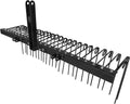 Steel Spring Coil Tine Tow Behind Landscape Rake for Leaves, Pine Needles, Straw, and Grass with 3 Point Hitch