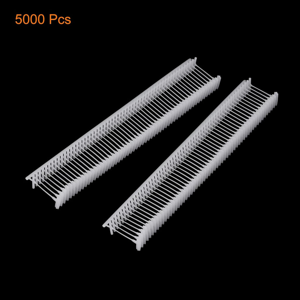 5000Pcs Standard Tagging Gun Fasteners,0.5 Inch White Garment Tags Label Gun Plastic Refills, Fabric Tag Attachments
