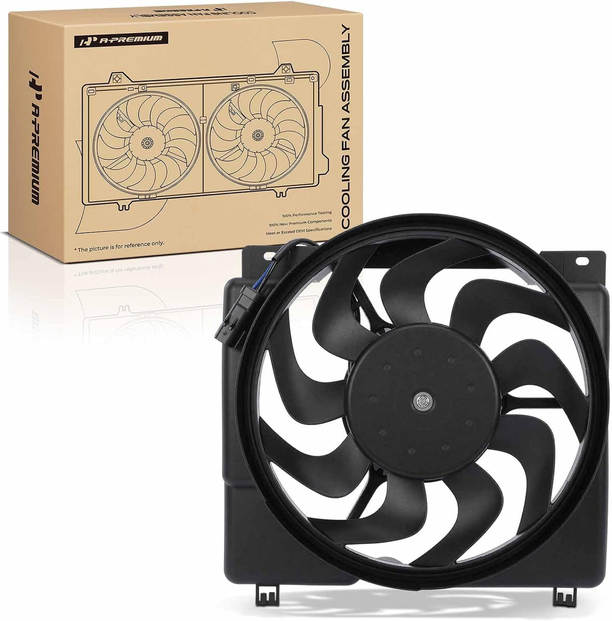 A-Premium Radiator Fan Assembly Compatible with Jeep