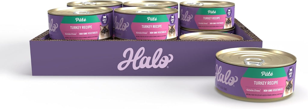 Pate Wet Cat Food, Real Turkey Recipe, 5.5 oz Can, 12-Pack