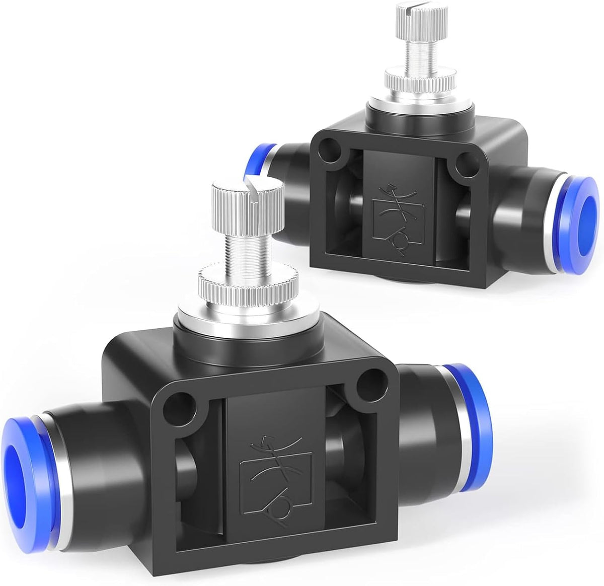 TAILONZ 6mm OD SCF-6 Air Flow Control Valve Push-to-Connect Fitting 5PCS