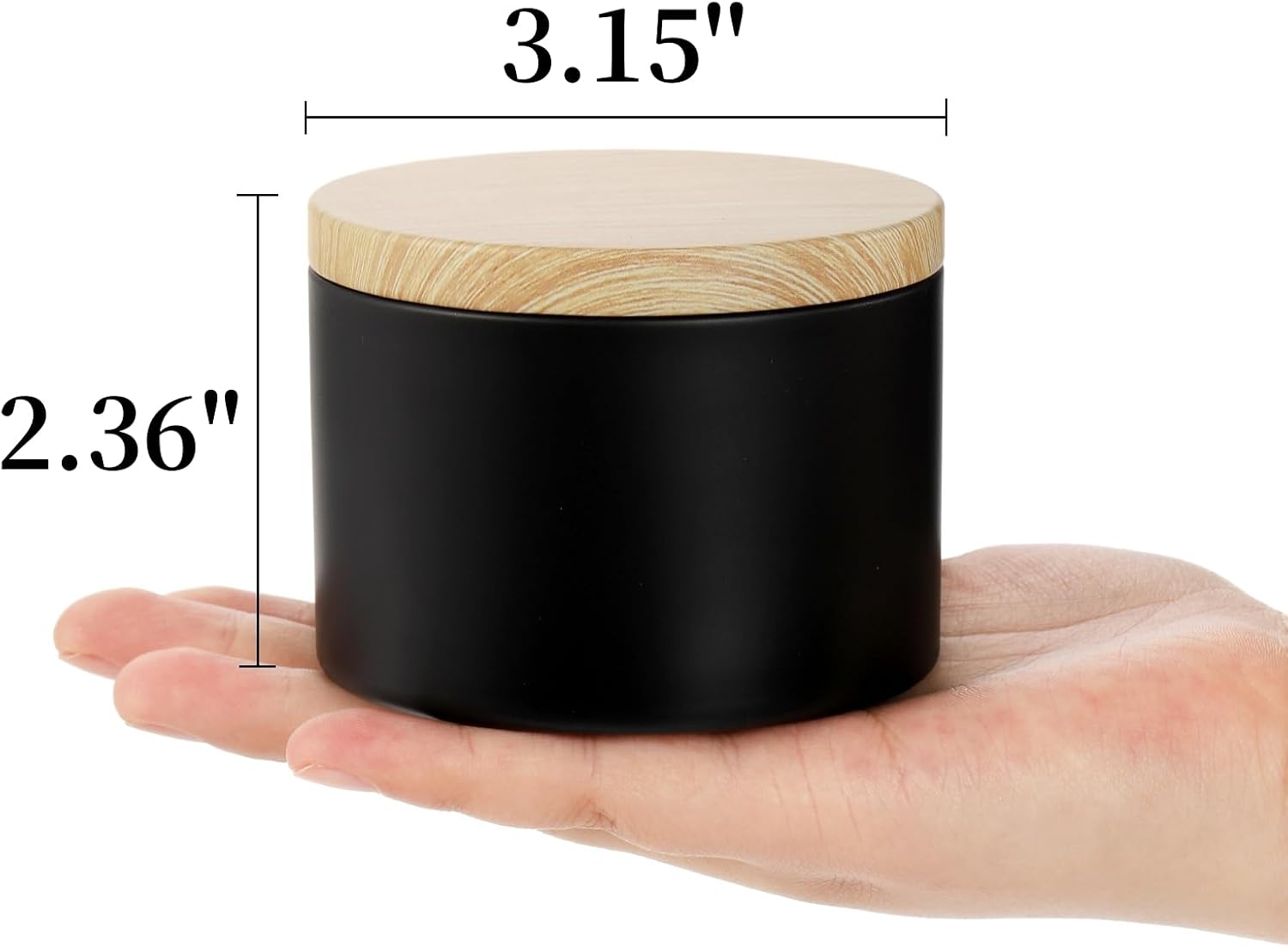 24 Pack 8 OZ Candle Tins, Matte Black Candle Container with Lids, Round Metal Jars for Making Candles, Bulk Empty