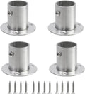 Geesatis 4Pack Stainless Steel Pole Sockets Flange Rod Holder (Fit 1")