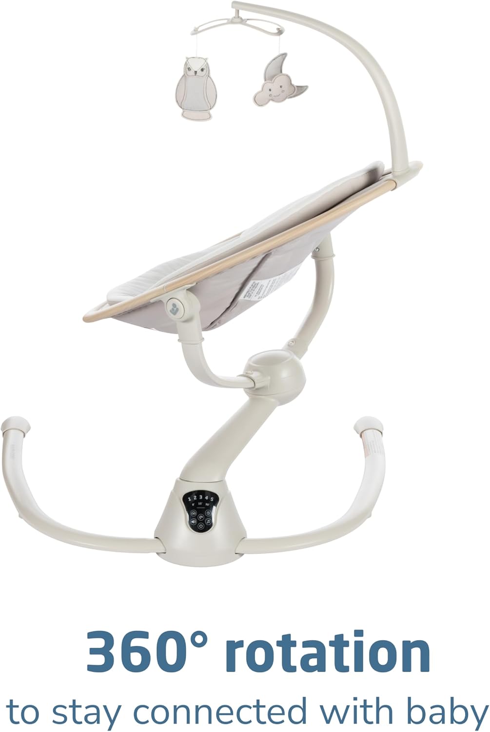 Cassia Smart Baby Swing for Infants, Portable, Foldable Infant Swing with Music, 360 Rotation, 5 Speeds, 12 Melodies