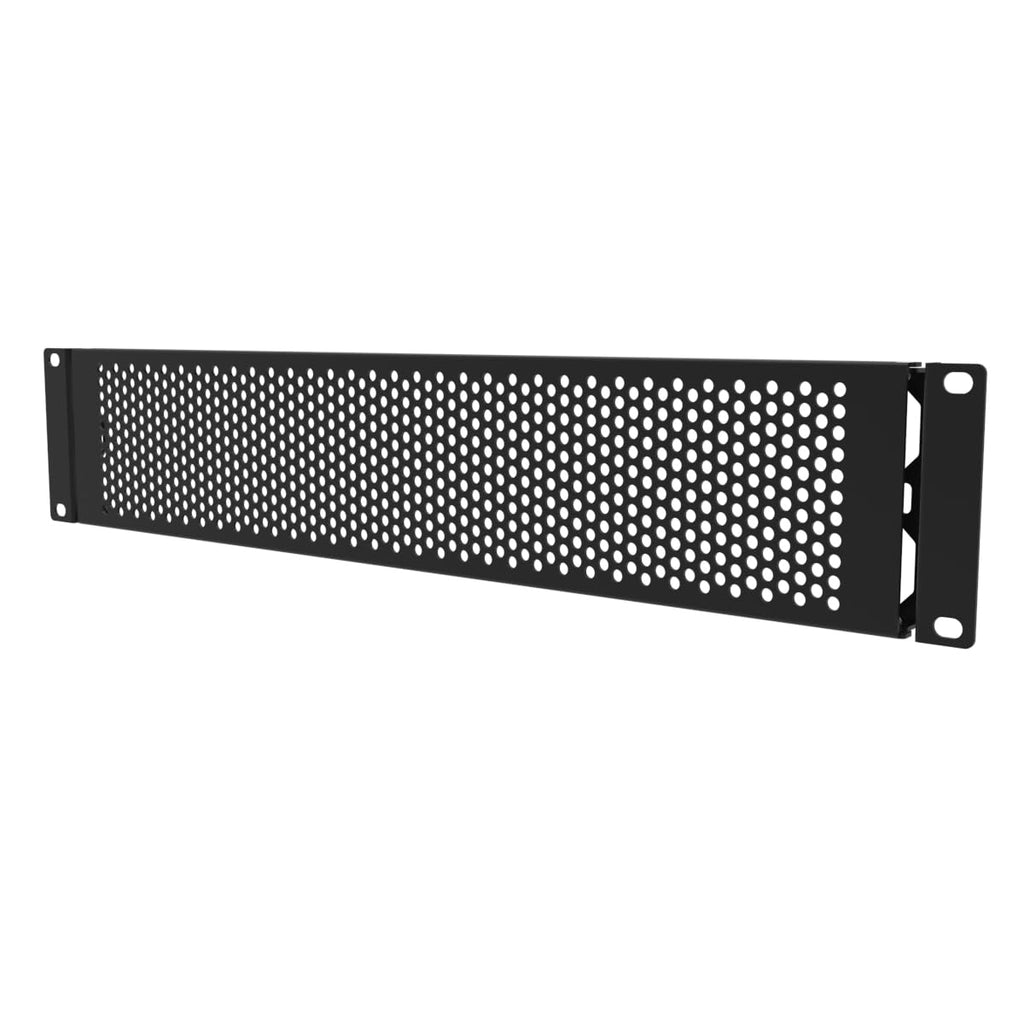 2U Vented Blank Panel-Steel 19" Hinged Perforated Rack Panel