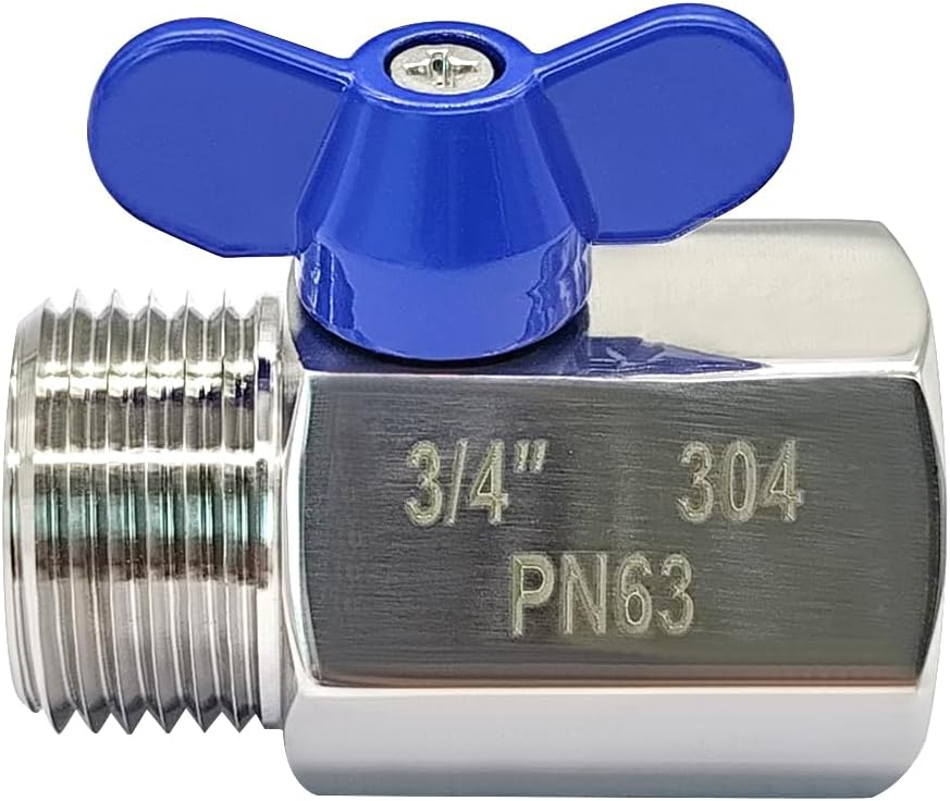 Beduan Stainless Steel 3/4" Shut Off Valve GHT Thread Garden Hose 2 PCS