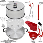 Steam Canner with Temperature Indicator (Aluminum Steam Canner + Tools)