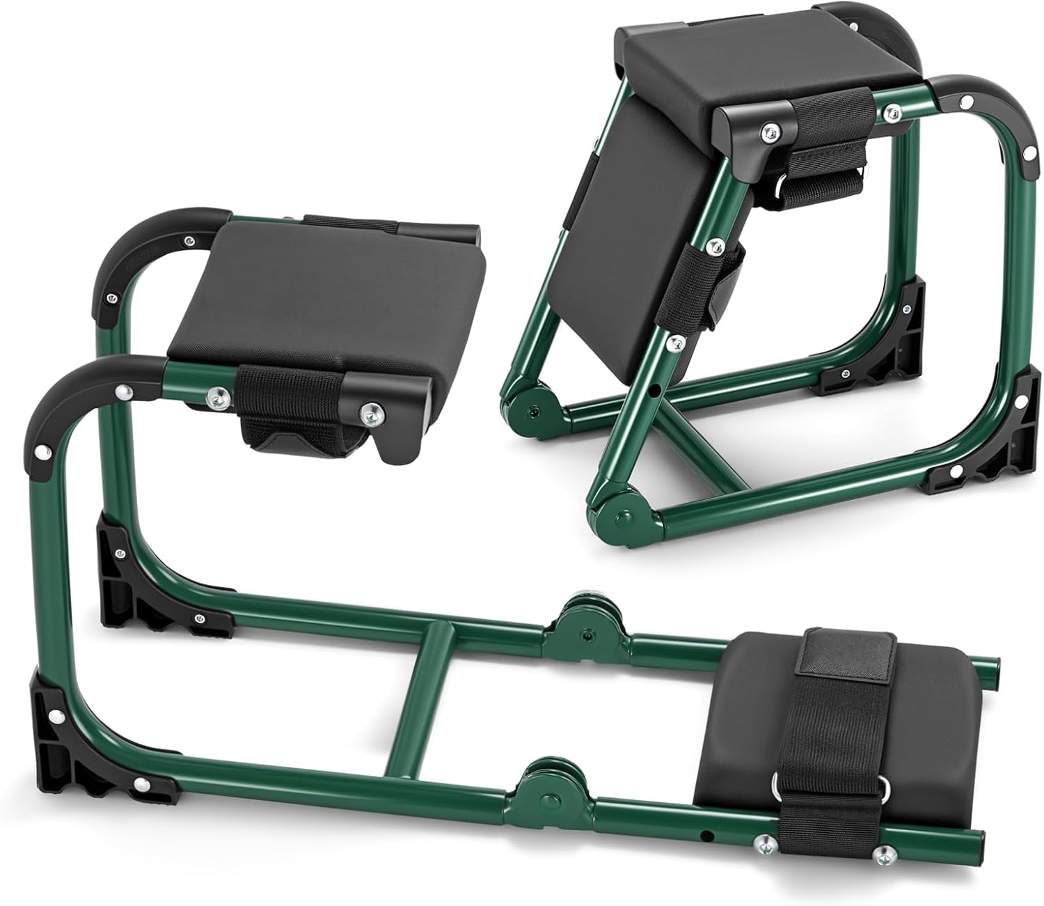 Knee Seat, Foldable Garden Kneeler and Seat, with Adjustable Kneeling Pad and Soft Seat Cushion, Supports Up to 350 LBS