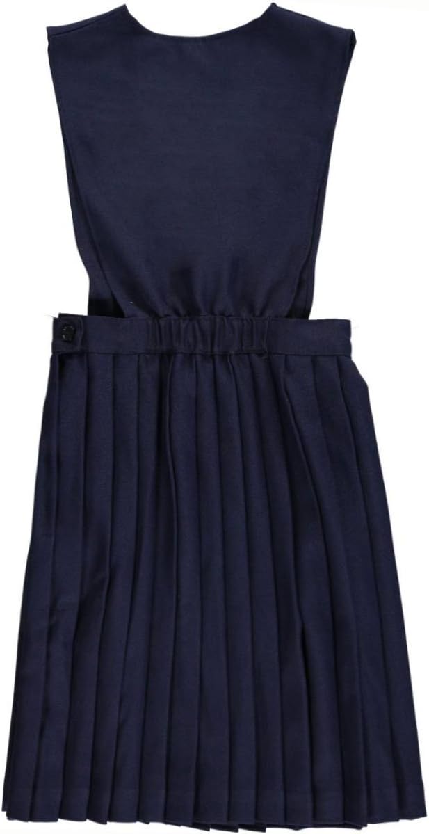 Cookie's Brand Big Girls' V-Neck Pleated Jumper (Special Order Sizes) - Navy