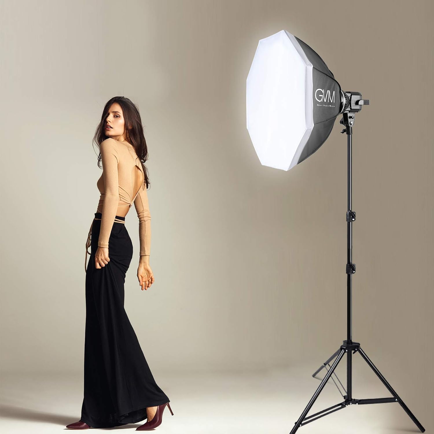 GVM 80W Softbox Lighting Kit with APP Control, Professional Studio Photography Lighting with Digital Display, LED