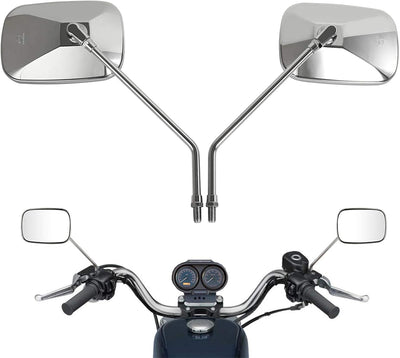 Motorcycle Rearview Mirrors, Universal 10mm Thread Handlebar Mirrors Compatible with Harley Honda Kawasaki Yamaha