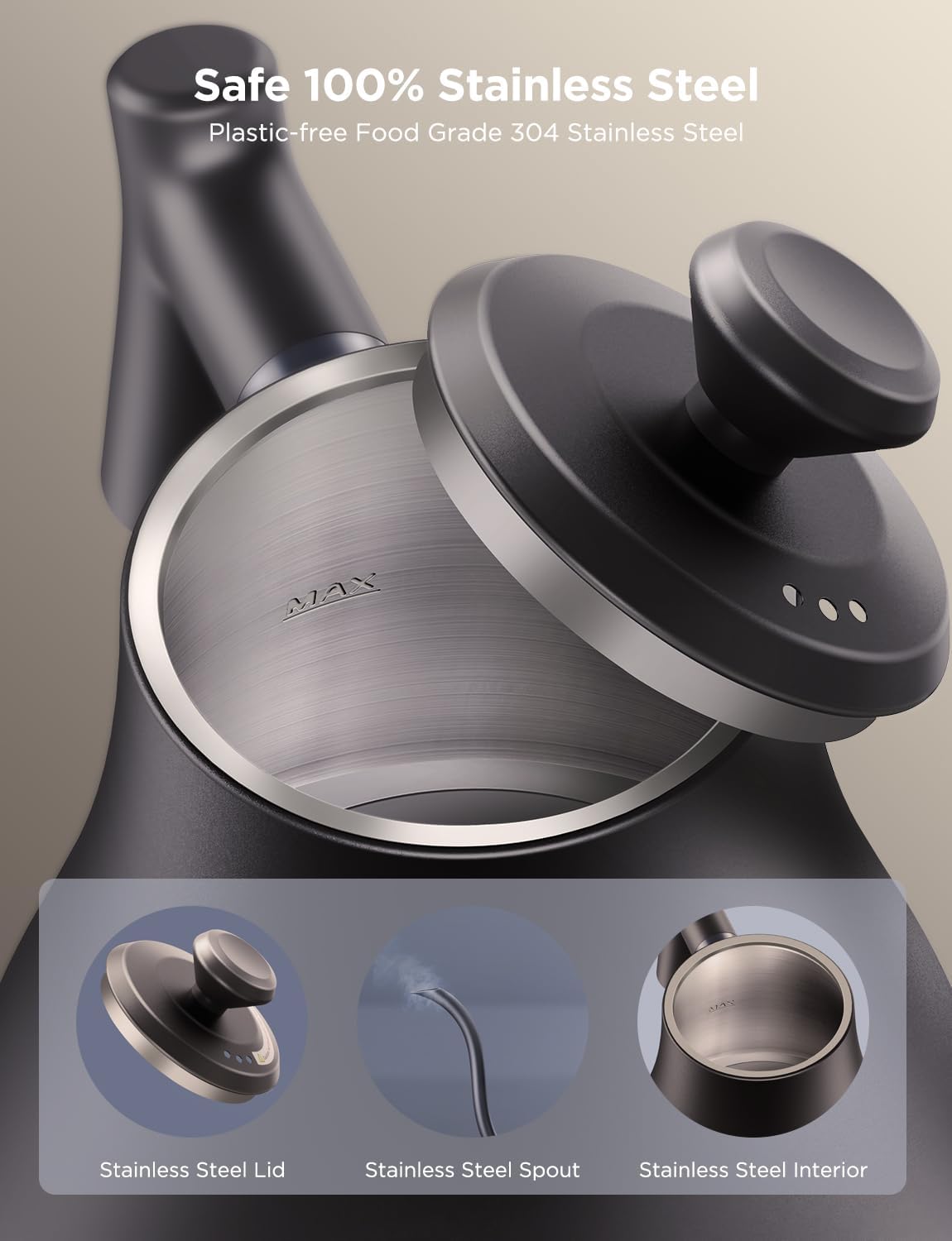 Smart Electric Kettle, WiFi Variable Temperature Gooseneck Tea Kettle | Pour Over Kettle and Electric Tea Kettle