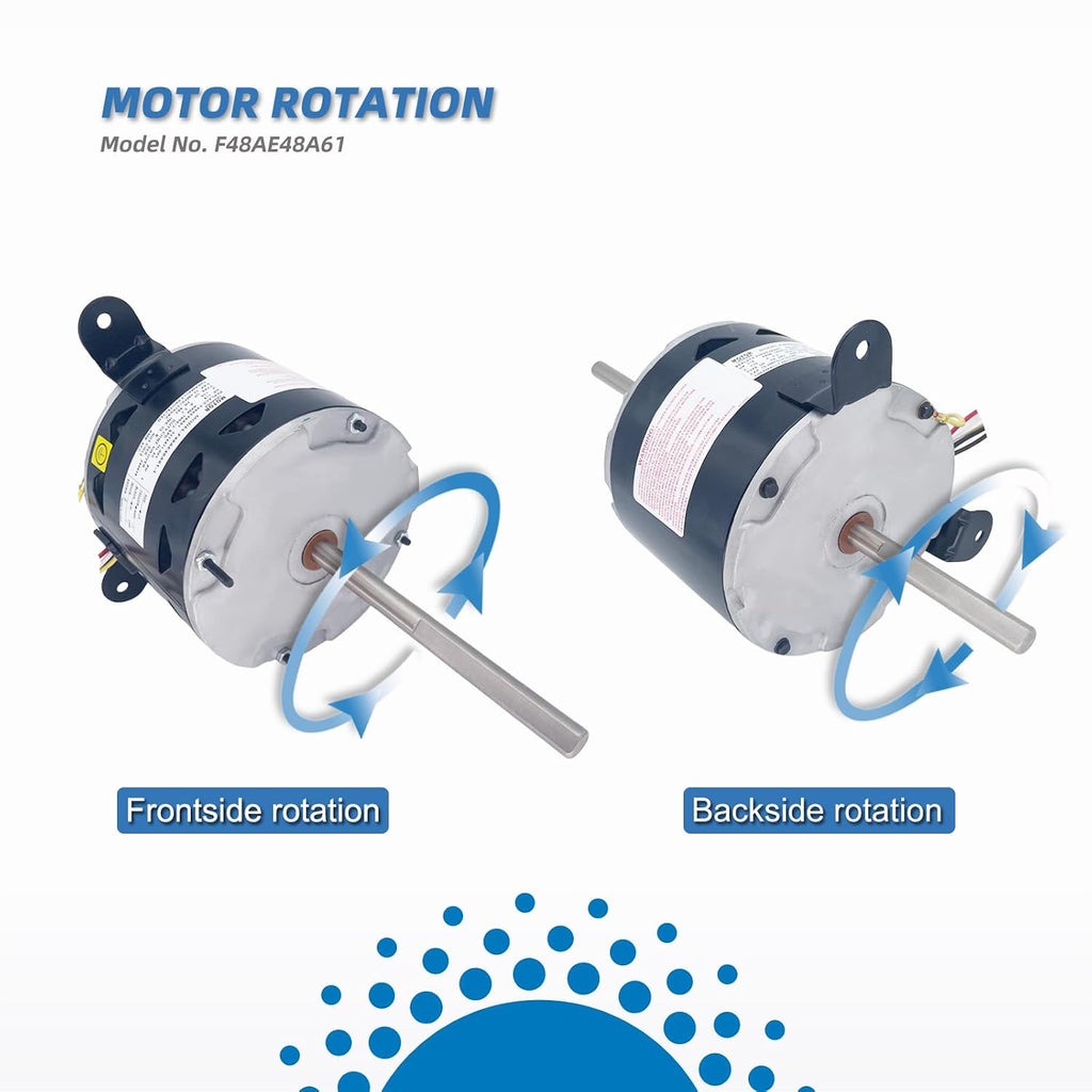 F48AE48A61 3314471.011 RV Fan Motor Replaces Dometic Duo-Therm AC Motor