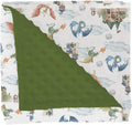 Fairytale Dragon and Knights Baby Blankets for Girl Boy Fantasy Dragons Princess Castle Soft Mink Dotted Backing