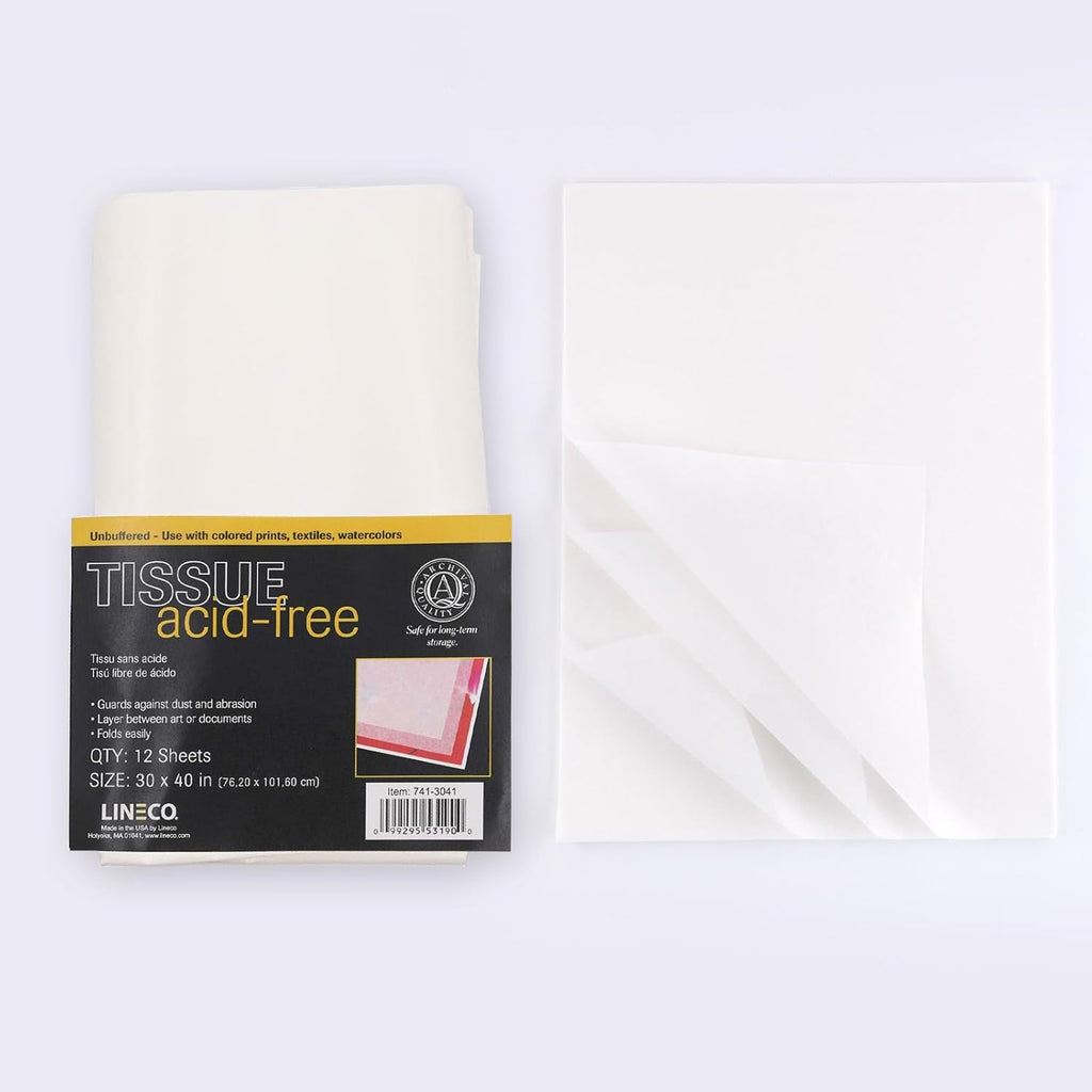 Acid-Free Unbuffered Interleaving Tissue Paper, 30"x40" (Pack of 12)