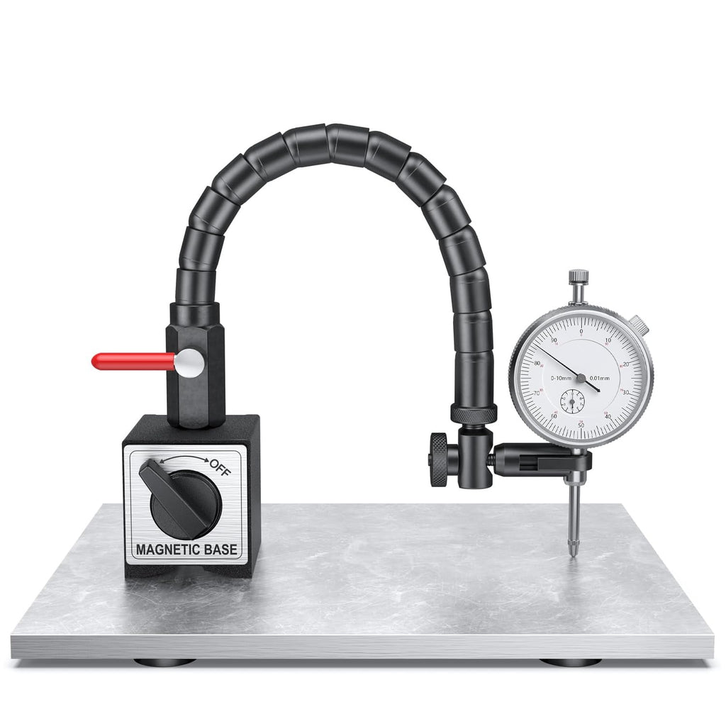 Metric Dial Indicator 0-10mm with Magnetic Base Includes Flex Arm