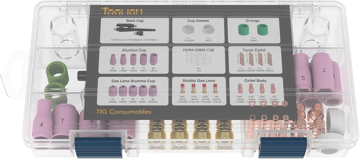 TOOLIOM 49-Piece TIG Torch Accessory Kit for WP-17/18/26