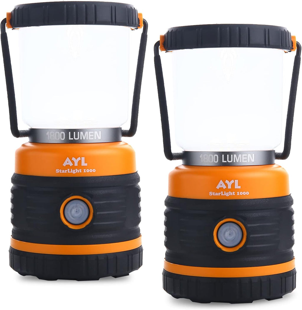 LED Camping Lantern, Battery Powered LED 1800LM, 4 Camping Lights Modes, Perfect Lantern Flashlight for Hurricane