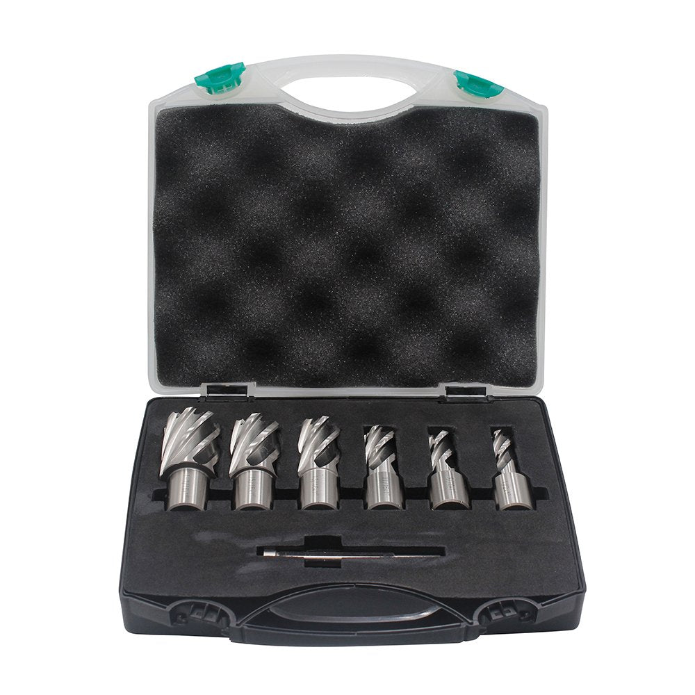 Annular Cutters Set JESTUOUS 3/4 Inch Weldon Shank 1 Cutting Depth 6pcs