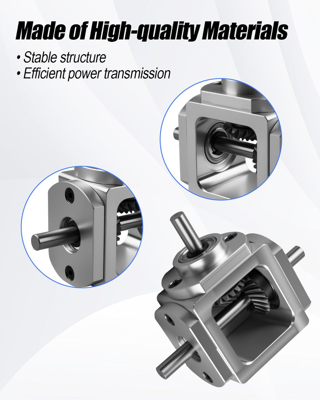 90 Degree Right Angled Bevel Gear Box 1:1 Forward Dual Output Shaft 6mm