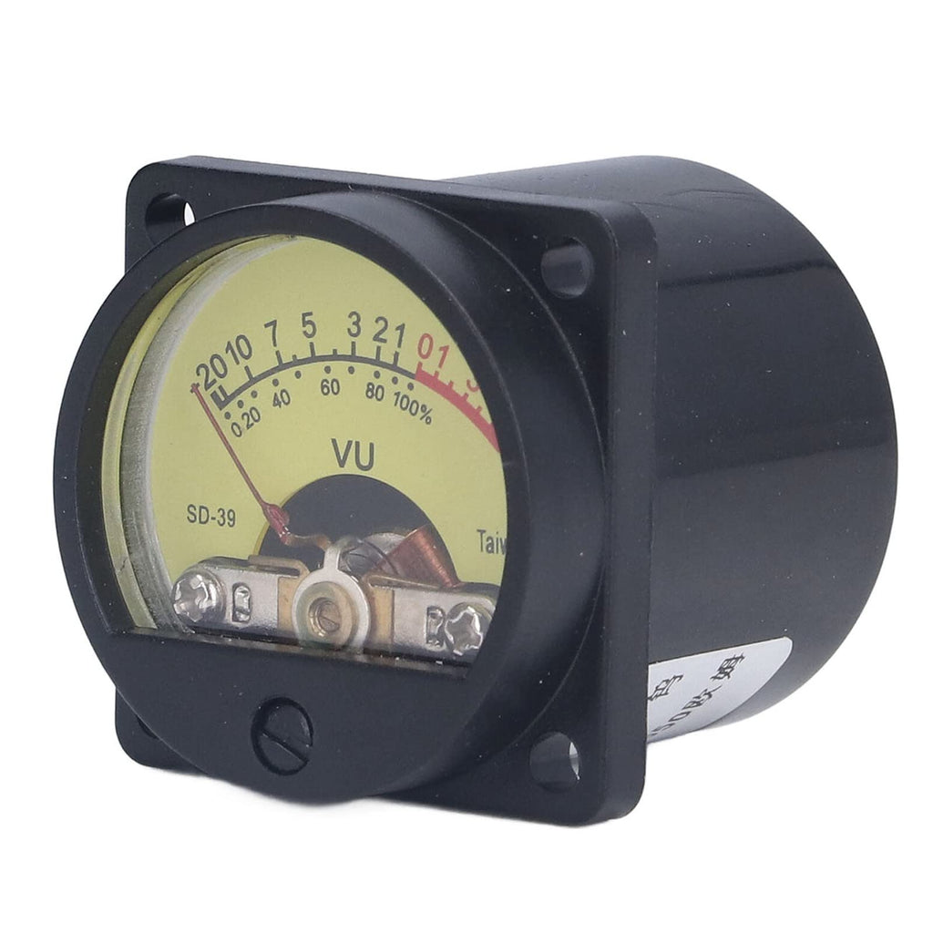 VU Meter Volume Level Meter with Backlight, Vibration Static Proof Plastic Iron Panel for Amplifier Sound and Noise Measurement