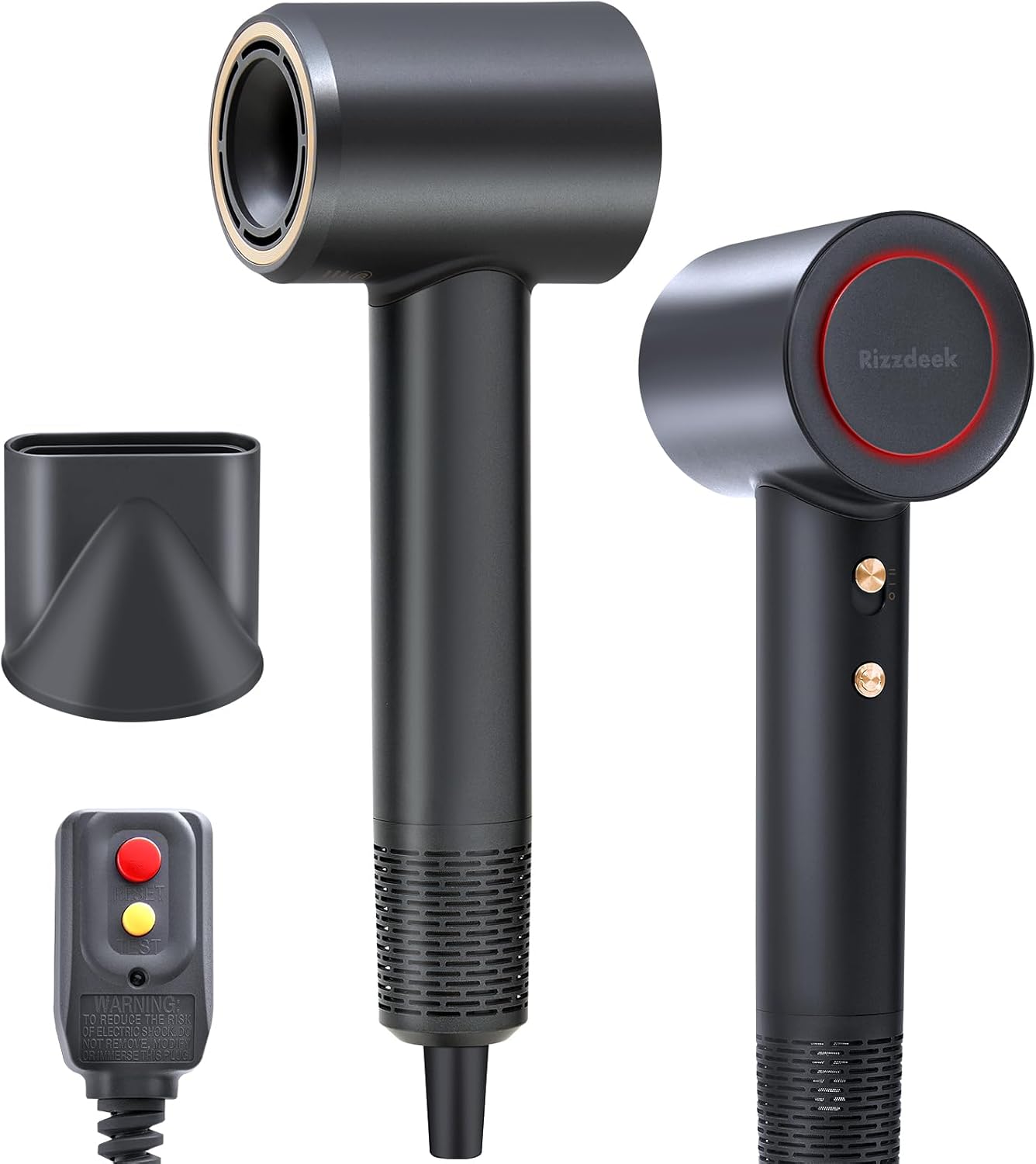 Fast Drying High Speed Hair Dryer LifetimeWarranty, Professional Low Noise and Quiet Lightweight with 500M Negative