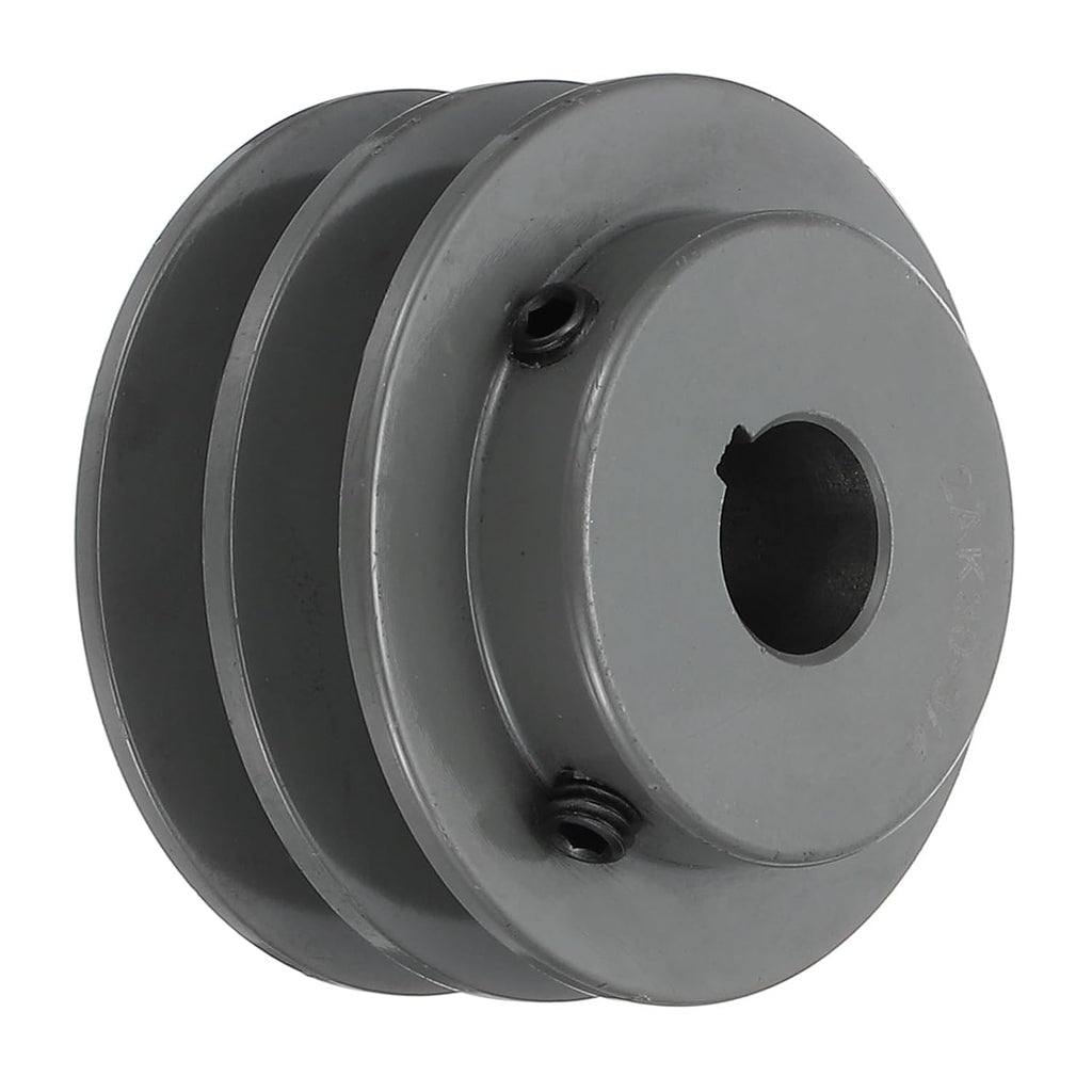 uxcell 2AK30-3/4 V-Belt Sheave 3/4" Bore, 3.05" OD Double Groove Web Sheave