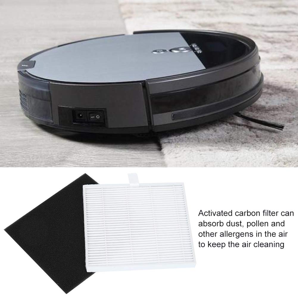 Gavigain Vacuum Filter for Chuwi ILIFE V8S Mo E2Q7 for ILIFE V8 Series Vacuum Cleaner Activated Carbon Filter Replacement Kit with 8 Filter Screen and 8 Activated Carbon, Pack of 16