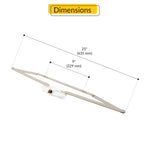 Awning Operator Dual Pull, Metal, 25" Length, White Finish