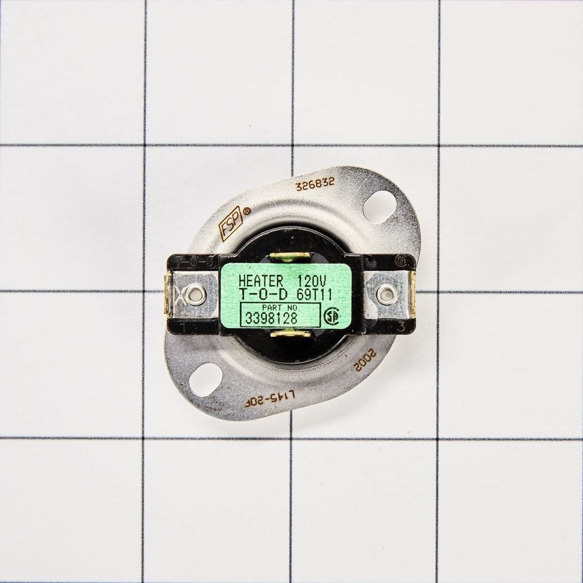 Whirlpool WP3398128 OEM Dryer Cycling Thermostat Replacement Part