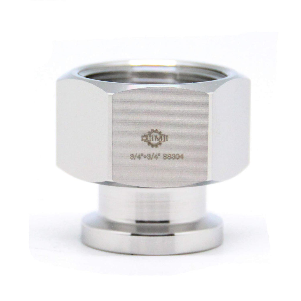 QiiMii 3/4" Tri clamp Adapter to 3/4" FNPT Thread Ferrule Sanitary Pipe Fitting