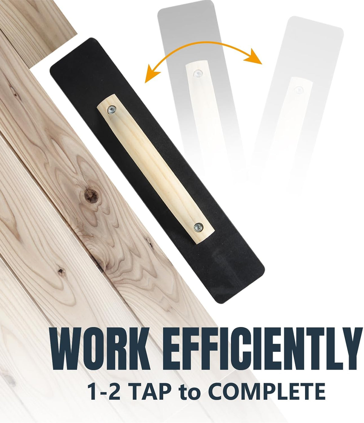 15-1/2" Heavy-Duty Tapping Block with Large Wooden Handle - Hammer-Free Flooring Installation Tool for LVP, LVT