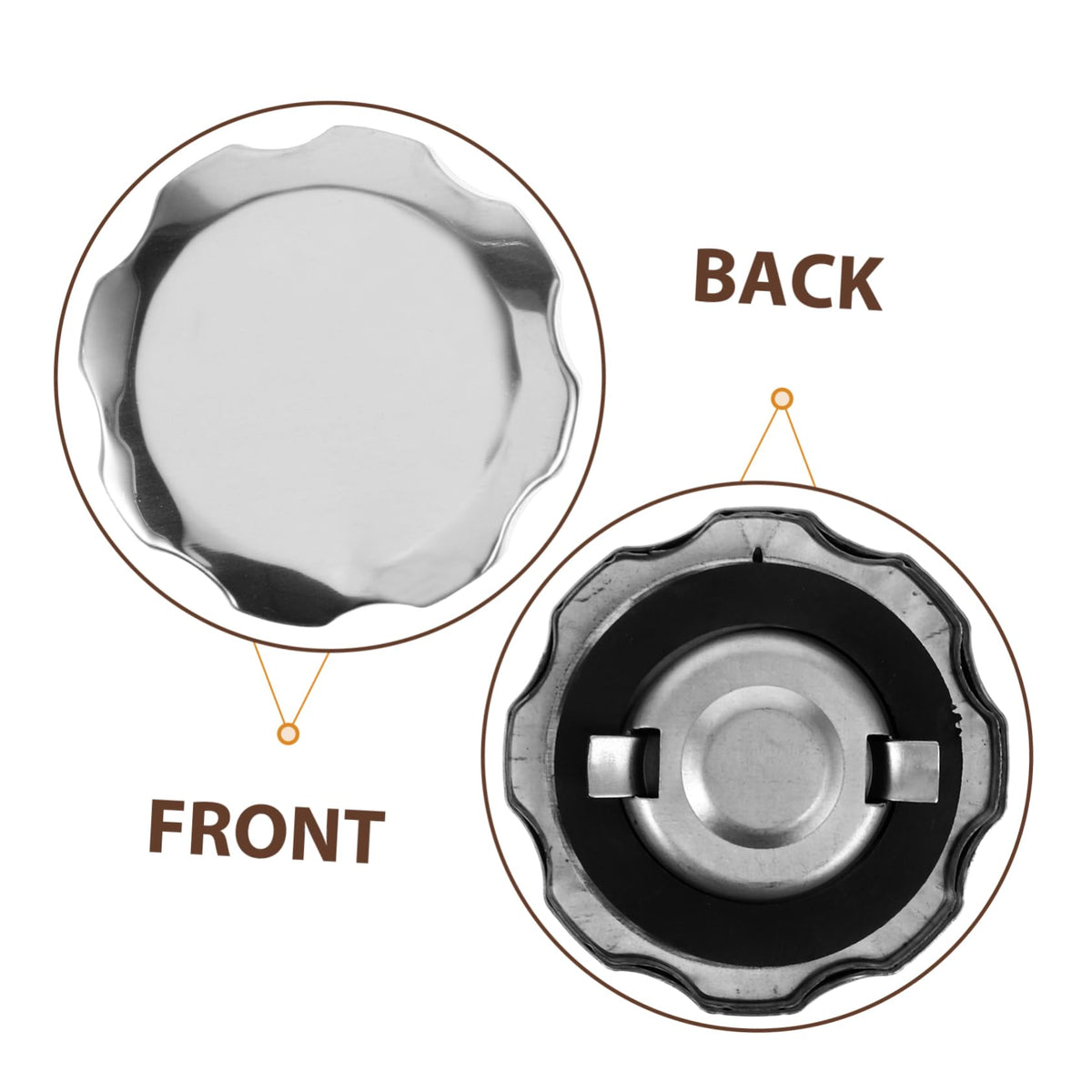 2pcs Aluminum Generator Gas Tank Cap Replacement Set Silver