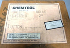 Nibco Chemtrol Tru-Bloc U45TB-V PVC SCH 80 True Union Ball Valve With Orange Handle, 2"