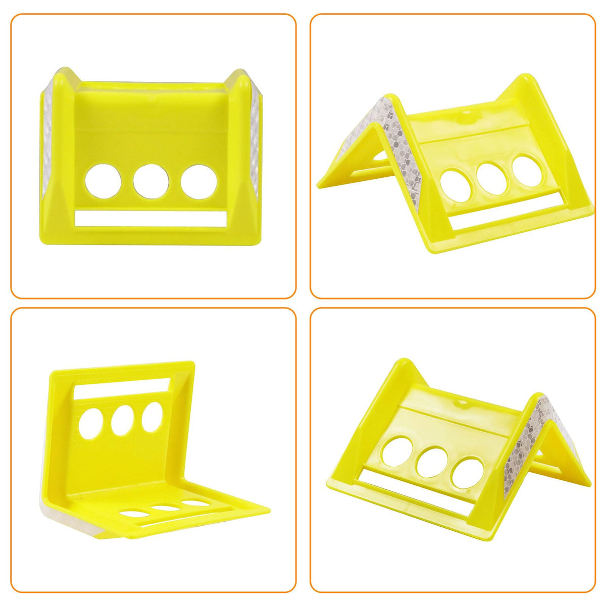 24Pack Flatbed Strap Protector Corner Edge Protector Plastic Yellow for Cargo Loads Box Truck Equipment Webbing to