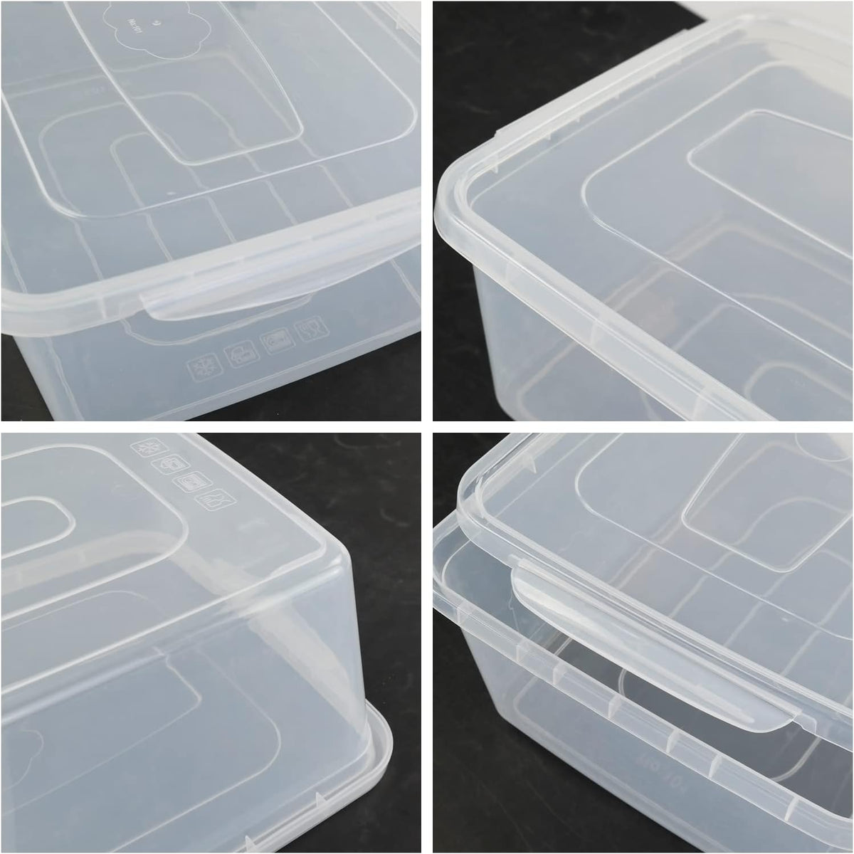 2-Pack 16 L Pizza Dough Proofing Box with Lid, Dough Rising Box