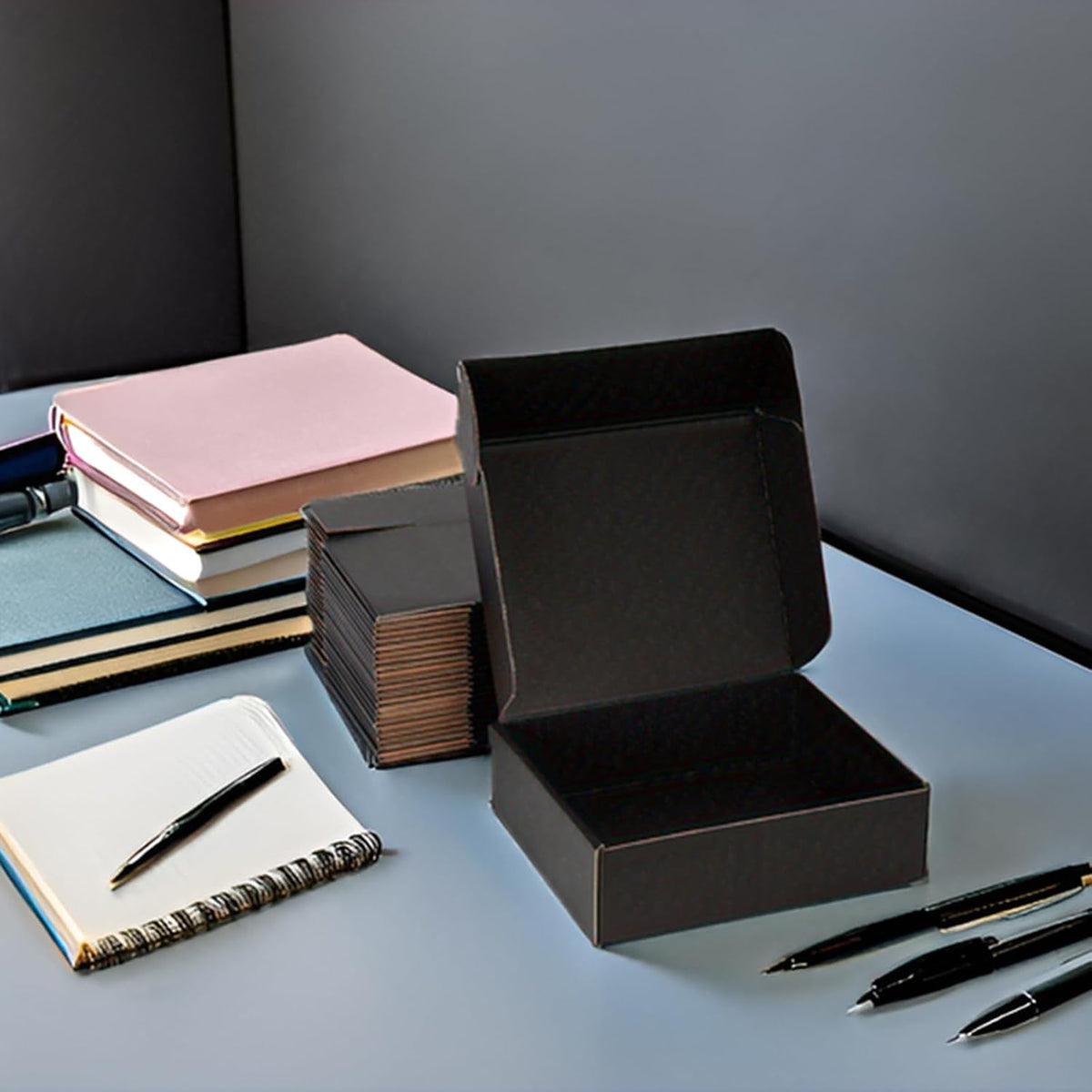 Black Shipping Boxes 9x6x2 Inches, 20 Pack
