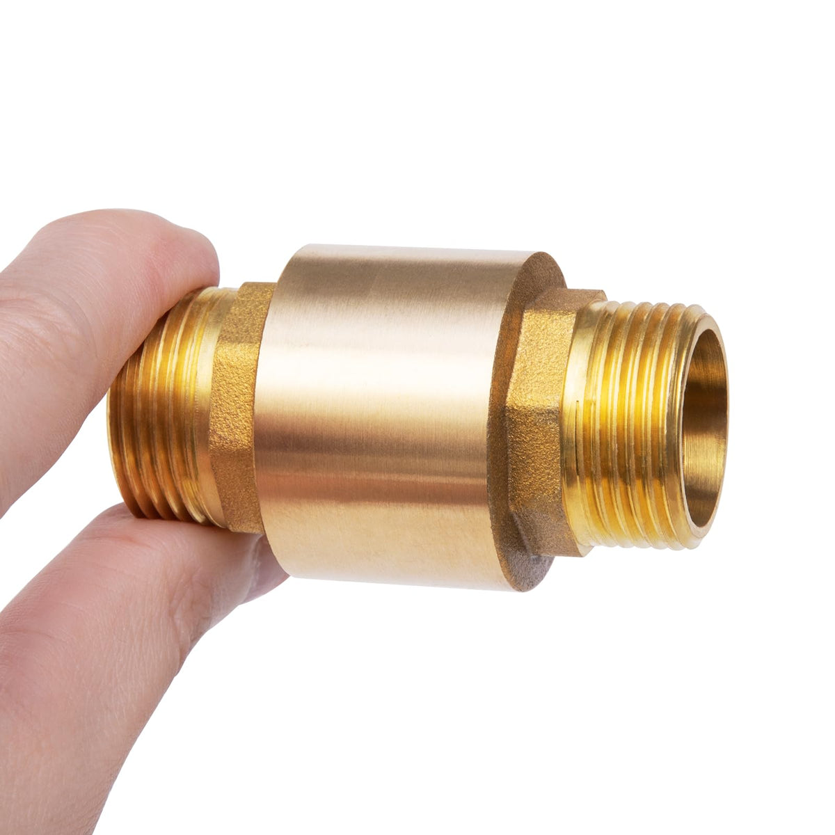 ChillWaves Brass In-Line Spring Check Valve DN20 3/4" Male Thread, One-Way Non-return Vertical Check Valve for Backflow Prevention(1-PACK)