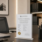 8.5x11 Acrylic Sign Holder,Clear Table Display Stand,2 Pack | Vertical T Shape Plastic Menu Holder with Double-Sided