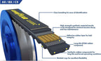 Goodyear Belts BX55 Classical Raw Edge V-Belt, 58" Circumference