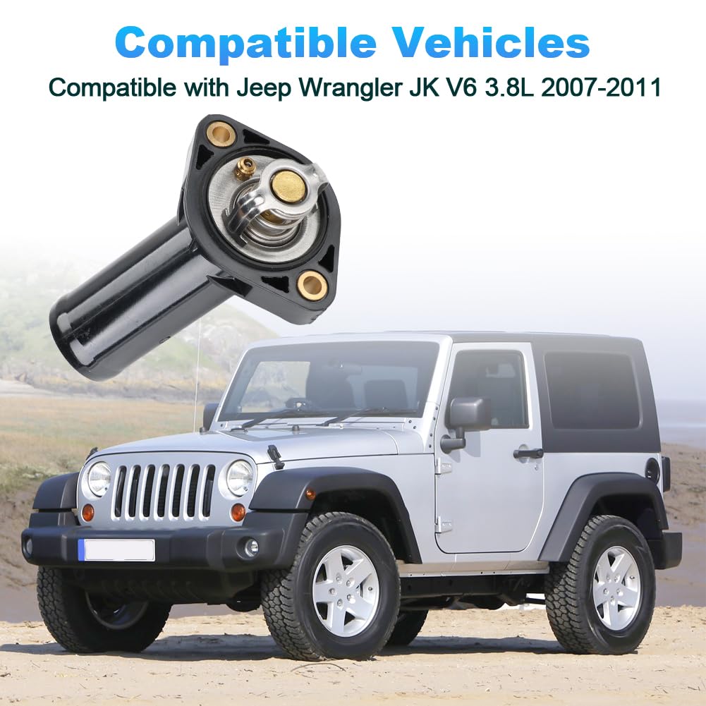 Engine Coolant Thermostat Housing Assembly Compatible with Jeep Wrangler JK