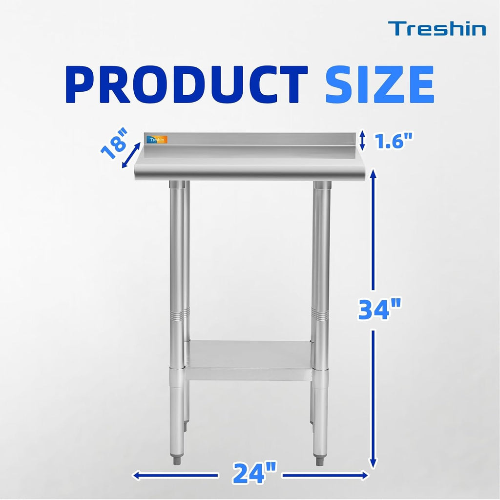 Stainless Steel Table 18" X 24" Commercial Prep & Work Table