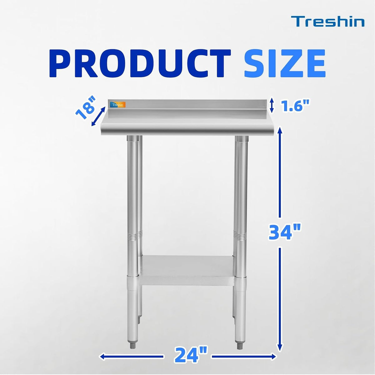 Stainless Steel Table 18" X 24" Commercial Prep & Work Table