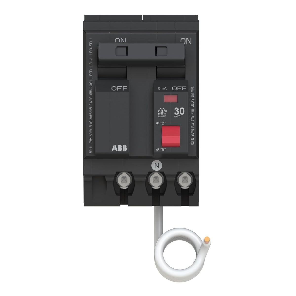 ABB Q-Line THQL2130GFT • Ground Fault Circuit Breaker • 30 Amp Double Pole