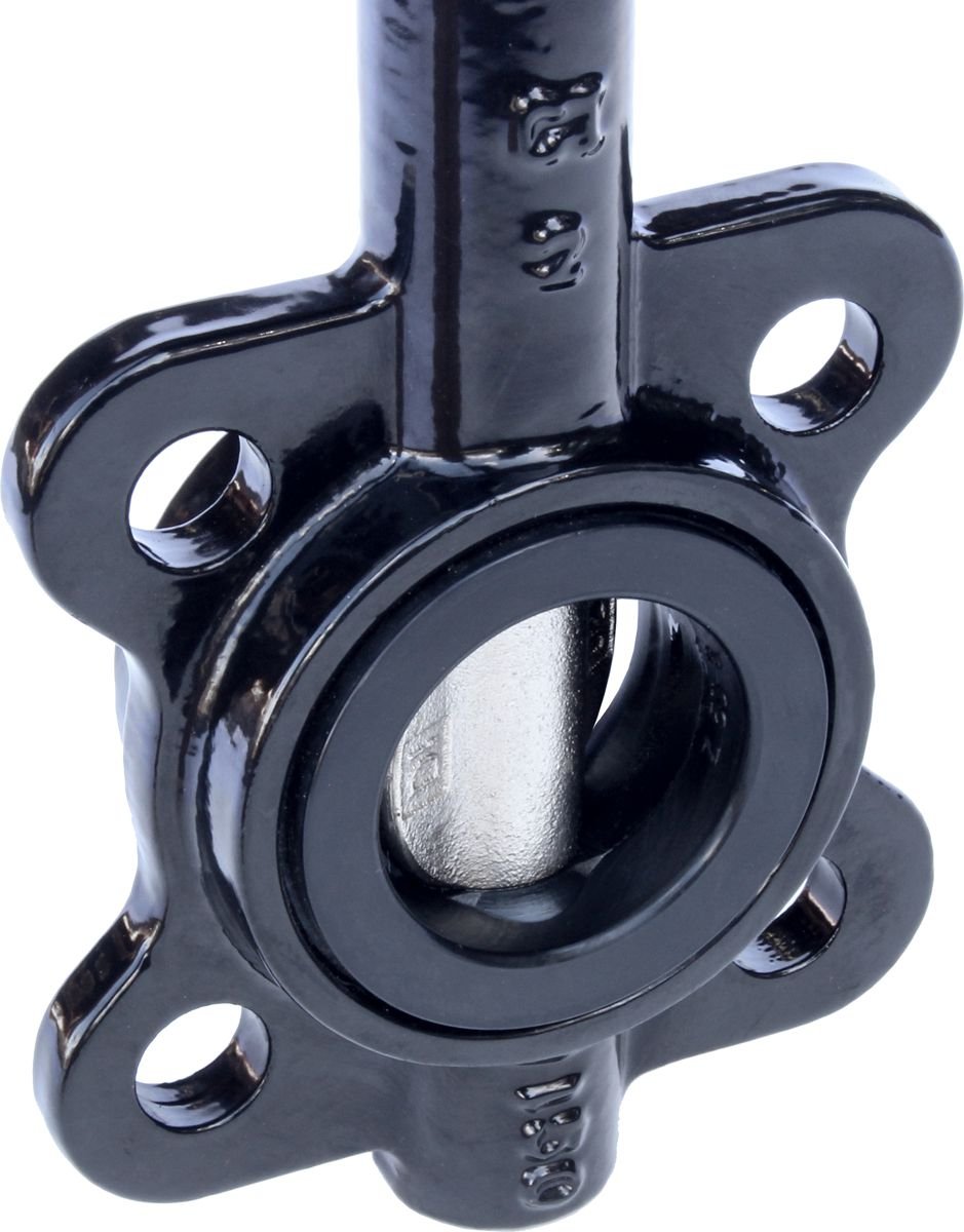 RKLO2 Cast Iron Butterfly Valve, Lever Style, EPDM, Black, 2"